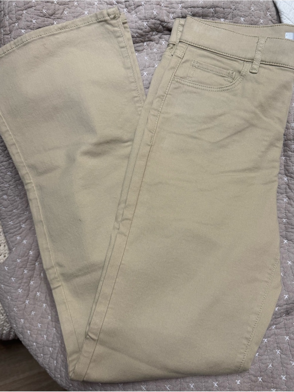 LOFT khaki relaxed flare NWT  Pants - Neutral Tan. Size 2